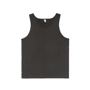 Camiseta sin mangas de punto de color negro liso para hombre, cuello redondo, ropa informal, camiseta sin mangas informal para gimnasio, camiseta sin mangas de alta elasticidad - Product Image 4