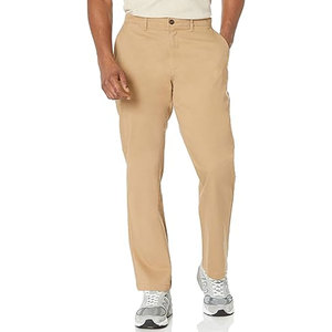 Pantalon chino décontracté pour homme, coupe classique, extensible, mélange de coton confortable, pantalon de travail de bureau, coupe slim droite, pantalon décontracté tendance - Product Image 1