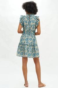 Mini Vestido corto de algodón sin mangas para mujer, ropa de playa con estampado Floral, informal - Product Image 3