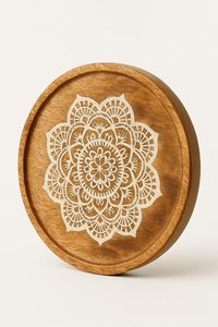 Superfine Quality Printed Wooden Serving <b>Tray</b> for <b>Snacks</b> Mango Wood Decorative Catering Platter Available for Sell At Best Price - Product Image 5