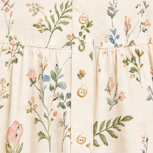 Robe longue à imprimé floral pour femme, manches courtes, boutonnée sur le devant, coupe ample, décontractée, été, avec poches, ourlet droit, soirée club - Product Image 5
