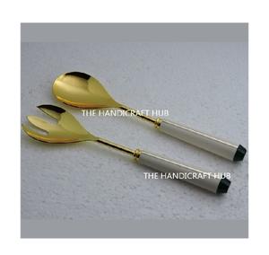 Ensemble de cuillères à salade en acier inoxydable avec manche en résine, produits très demandés, pour la maison, l'hôtel, la restauration, la vaisselle et la cuisine. - Product Image 1