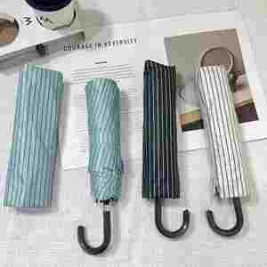 Sombrilla Plegable Manual Ligera para Mujer, Diseño Moderno con Mango Curvo y Protección Solar, Exportación de Corea del Sur - Product Image 2