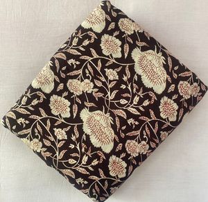 Tela 100% Algodón Orgánico con Estampado Serigrafiado, al por Mayor, Estilo Boho Floral, Hecho a Mano en India, para Marcas de Ropa Sostenible, Ropa Deportiva y Bolsas - Product Image 2