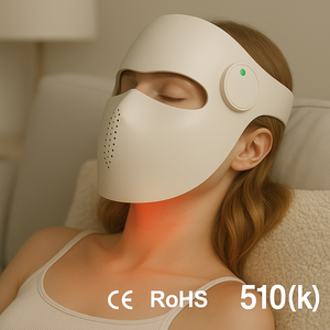 Masque facial LED à usage professionnel à domicile, lumière 665 nm pour une réparation rapide, soulagement des rougeurs, compatible US/IT/ZA/CN, garantie de 2 ans - Product Image 6