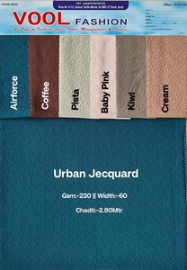 Tissu Jacquard Urbain en Lycra 230 GSM, Matière Tricotée Texturée en Polyester Spandex de 60 Pouces pour T-shirts et Vêtements de Sport – Vente en Gros - Product Image 2