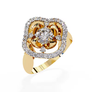Anillo de Diamante Cultivado en Laboratorio con Certificado IGI, Corte Brillante Redondo, Color F, Claridad VS1, 1.50 Quilates, Oro Amarillo de 14k, Anillo de Compromiso - Product Image 1