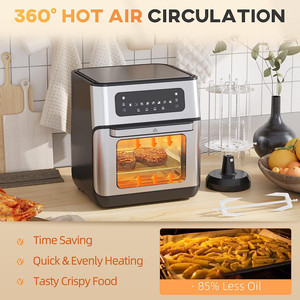 Horno freidora de aire Nuwave Brio de 15.5Qt con asador, tamaño familiar extragrande, potente 1800W, 4 posiciones de rejilla, controles de temperatura - Product Image 2