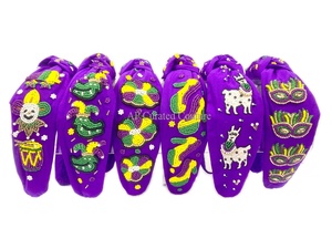 Diademas de Mardi Gras, diademas con cuentas de semillas bordadas a mano indias, accesorios para el cabello para mujer, diademas anudadas de Mardi Gras, diseños - Product Image 3