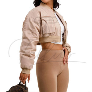 <b>Men</b> Cropped Bomber <b>Jacket</b> Plus Size Quick Dry Lightweight Nylon Windbreaker Streetwear Short Private Label OEM Wholesale Fashion - Product Image 5