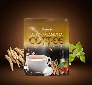 กาแฟสำเร็จรูปสไตล์มาเลเซียผสมอัชวากันธา รสเข้มข้น 25 กรัม x 12 ซอง - Product Image 1