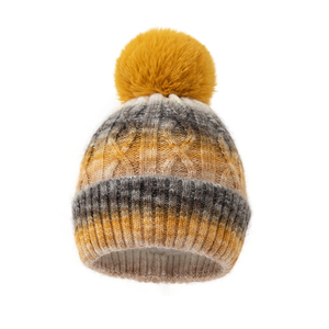 Vente en gros de bonnets d'hiver décontractés unisexes de haute qualité, personnalisés, avec pompon, nouveaux bonnets avec logo brodé - Product Image 4
