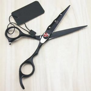 Excelente calidad nuevo estilo profesional Japón 440C tijera de corte de pelo negro y tijera de adelgazamiento por Hasni Surgical CE / ISO - Product Image 5