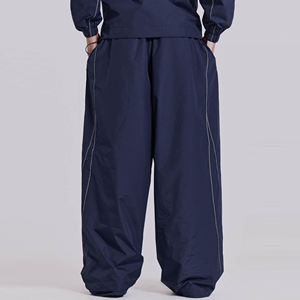 Conjunto Deportivo de Dos Piezas para Mujer, 100% Algodón, Elástico, Cuello en V, Estilo Hip Hop, Forro Polar, Transpirable, para Invierno - Product Image 5