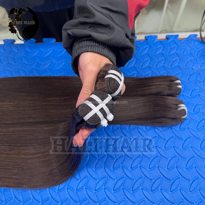 Extensiones de cabello humano vietnamita Remy 100% Super doble dibujado trama única corte recto alta calidad sedoso sin desprendimiento Vietnam - Product Image 3