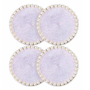 แผ่นรองแก้วทำมือจากลูกปัดแก้วและโพลีเอสเตอร์ ขายดี ทนทาน ดีไซน์ทันสมัย สำหรับโต๊ะน้ำชา/กาแฟ ตกแต่งบ้าน - Product Image 2
