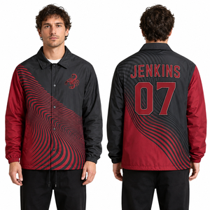 เสื้อโค้ชเพอร์ฟอร์แมนซ์ แขนเสื้อเรียบเนียน ปิดด้วยเชือกยางยืด เย็บเสริมความแข็งแรง ยืดหยุ่นได้ เหมาะสำหรับการฝึกซ้อมปกติ - Product Image 4