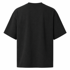 เสื้อยืดสตรีทแวร์ผู้ชายโลโก้แบบกำหนดเอง ทรงหลวม แขนสั้น ไหล่ตก ผ้าคอตตอนหนานุ่ม เสื้อยืดโอเวอร์ไซส์แบบกำหนดเอง - Product Image 2