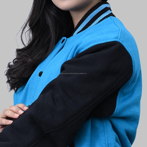 Parches bordados personalizados de alta calidad de algodón polar Letterman chaqueta de béisbol Varsity para hombres - Product Image 5