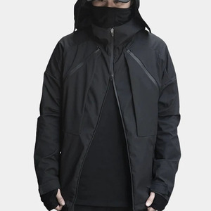 Chaqueta Bomber Unisex Techwear, Táctica, Multibolsillos, Estilo Cargo, Impermeable, Cortavientos, Urbana, con Capucha, Protección UV, Poliéster/Nailon - Product Image 6