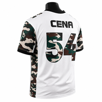 Jersey Sepak Bola Amerika Kustom Unisex Seragam Tim Bernapas Dicetak Sublimasi Lengan Pendek Pakaian Hari Pertandingan