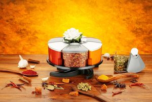 Juego de 6 recipientes de plástico para almacenamiento de alimentos, cuadrados, con tapas abatibles, apilables, organizador de cocina, juego de recipientes para la cena. - Product Image 5