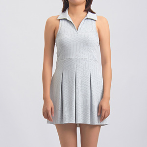 Women Sleeveless Sports Tennis <b>Skirt</b> Soft Nylon Golf Athleisure Dress Active Wear Loose Tennis Dress Made By TRIOTAKE INDUSTRY - Product Image 2
