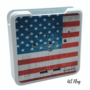 Dispositivo di protezione da sovratensioni Glamsockets con bandiera USA - Product Image 3