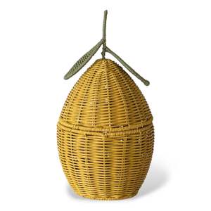 Panier de rangement pour enfants en forme de fraise avec couvercle, panier en rotin fait main, paniers de décoration pour la maison des enfants - Product Image 3