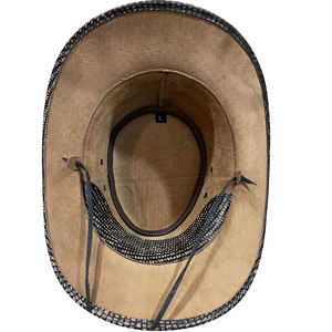 Chapeau de cowboy en cuir véritable à large bord, chapeau de voyage western pour hommes et femmes, fabrication OEM, étiquette privée, chapeaux de rodéo en gros - Product Image 4