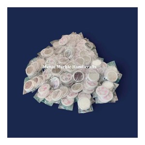 Espejo con incrustaciones de mármol y esteatita hecho a mano con diseño de concha de mar de madreperla, uso de arte Floral para decoración del hogar - Product Image 2