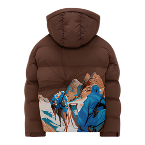 Vestes matelassées pour enfants personnalisées brodées, couleur marron, Vescartes, rembourrées, hiver, motifs graphiques, qualité supérieure, imperméables, coupe-vent - Product Image 5