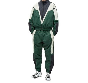 Ensemble de survêtement deux pièces pour homme, coupe large, léger, écologique, séchage rapide, respirant, à capuche, coupe-vent, couleur unie, pour l'hiver - Product Image 1