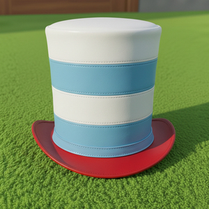 Chapeau haut de forme en cuir bleu ciel et blanc, fait main, sur mesure, de qualité supérieure, style victorien steampunk, chapeau statement. - Product Image 5