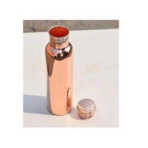 ขวดน้ำทองแดงขัดเงา ขวดน้ำทองแดงแท้ ขวดน้ำปากแคบ - Product Image 1