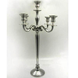 Porte-bougie en cristal de qualité supérieure à 5 bras, candélabre décoratif pour une décoration de table durable - Product Image 2