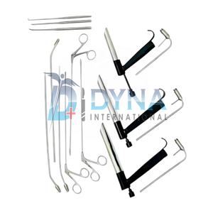 ชุดเครื่องมือตรวจกล่องเสียงแบบแมนนวล Dynaintl Silver คุณภาพสูง ระดับ Class I พร้อมฐานวางกล้องตรวจกล่องเสียงขนาดเล็ก ได้รับการรับรองมาตรฐาน CE สำหรับหู คอ จมูก - Product Image 3