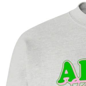 Sudadera Gris AKA con Gráficos, Cuello Redondo, Manga Larga, Puños Acanalados, Informal, para Mujer, Top de Felpa, Ropa de Calle, Uso Diario - Product Image 2