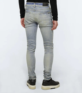 Nouveau design – Jean en denim tricoté pour homme, taille mi-haute, coupe droite, respirant, séchage rapide, style streetwear décontracté, poids lourd, 100 % coton - Product Image 4