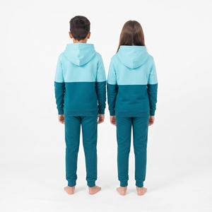Conjunto Deportivo de Sudadera con Capucha y Pantalones Jogger para Niños y Niñas, Diseño de Bloques de Color, Ropa Deportiva de Dos Tonos, Conjunto a Juego, Venta al Por Mayor - Product Image 6