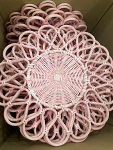 Plateau en rotin artisanal de qualité supérieure, plateau de service décoratif, artisanat naturel, décoration d'intérieur - Product Image 1