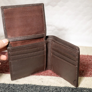 Portefeuille de luxe en cuir de vachette pour homme, portefeuille en cuir véritable avec poils, portefeuille fin fait main, portefeuille durable en cuir naturel - Product Image 5
