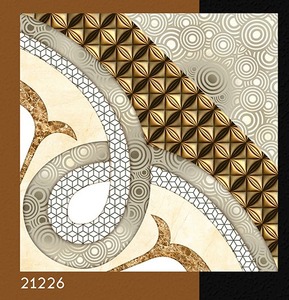 Carreaux de sol en céramique brillants série 400x400mm, motifs de luxe, carreaux numériques 400x400mm, finition brillante, design élégant - Product Image 2