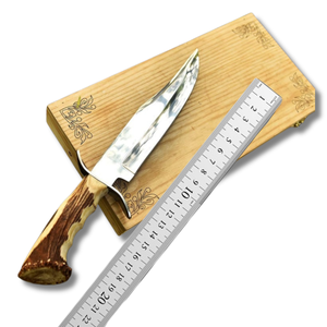 Couteau Bowie artisanal en acier inoxydable A&M ENTERPRISES, manche en bois de cerf, qualité industrielle, couteau utilitaire de survie, couteau de chasse professionnel - Product Image 5