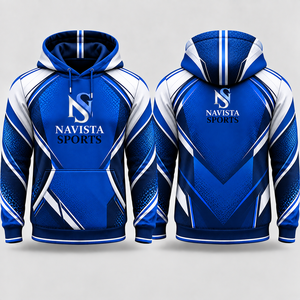 Sweat-shirt à capuche pour homme Navista Sports, impression par sublimation intégrale, design géométrique, séchage rapide, polyester, sportif, streetwear d'hiver - Product Image 2