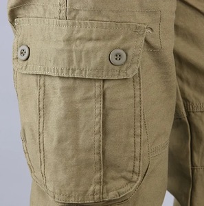 Pantalon cargo unisexe en coton pur de haute qualité, logo personnalisé, multi-poches, pantalon cargo hip hop pour hommes - Product Image 5