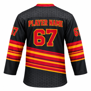 Maillot de hockey sur glace personnalisé, uniforme d'équipe sublimé, fabricant OEM, vêtements de sport à marque privée - Product Image 2
