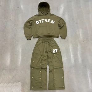 Logo personnalisé, vente en gros, haute qualité, 100% coton, vêtements décontractés pour hommes, coupe ample avec rivets - Product Image 1