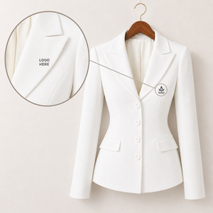Blazer Blanco Personalizado con Logotipo de Hermandad Universitaria Delta Sigma, Ropa Griega, Regalia Masónica, Abrigo Elegante de Manga Larga para Oficina - Product Image 1