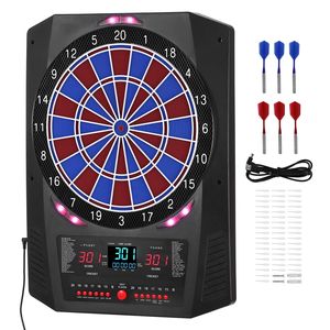 Cible de fléchettes électronique de 13,5 pouces avec 45 jeux et 474 variations pour jusqu'à 8 joueurs, incluant 6 tiges de fléchettes et des ailettes - Product Image 1